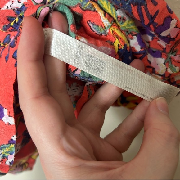 Anthropologie orange floral modal sleep swing tank top womens XS - Picture 9 of 9